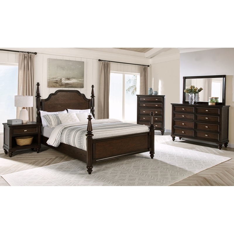 Andover 5-piece Eastern King Bedroom Set Dark Oak
