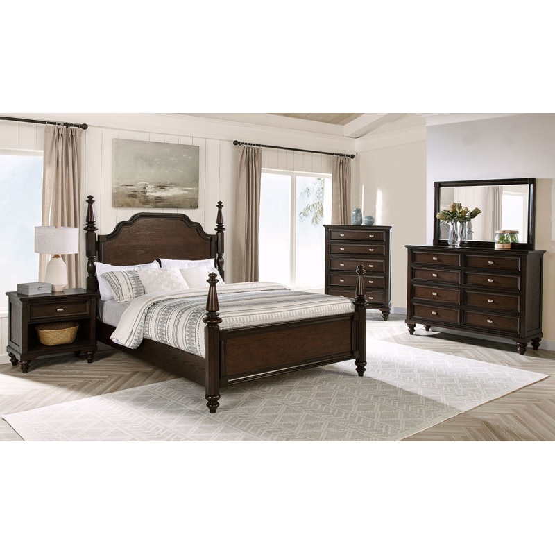 Andover 5-piece Queen Bedroom Set Dark Oak