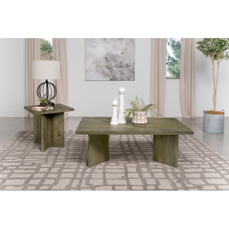 Andando 2-piece Coffee and End Table Set Mango Brown