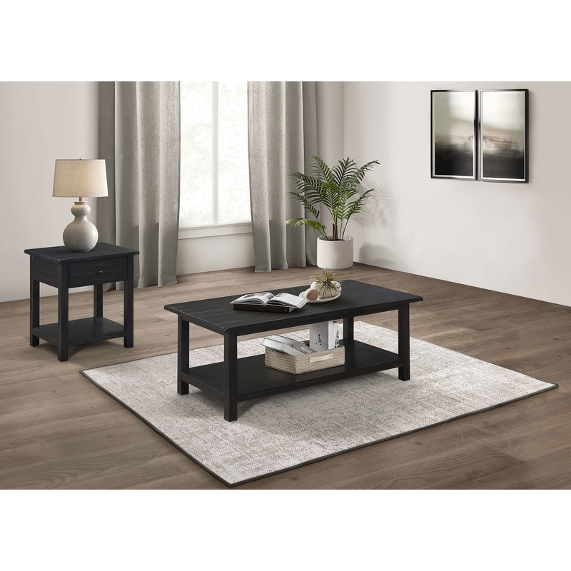 Payne 2-piece Coffee and 1-drawer End Table Set Java