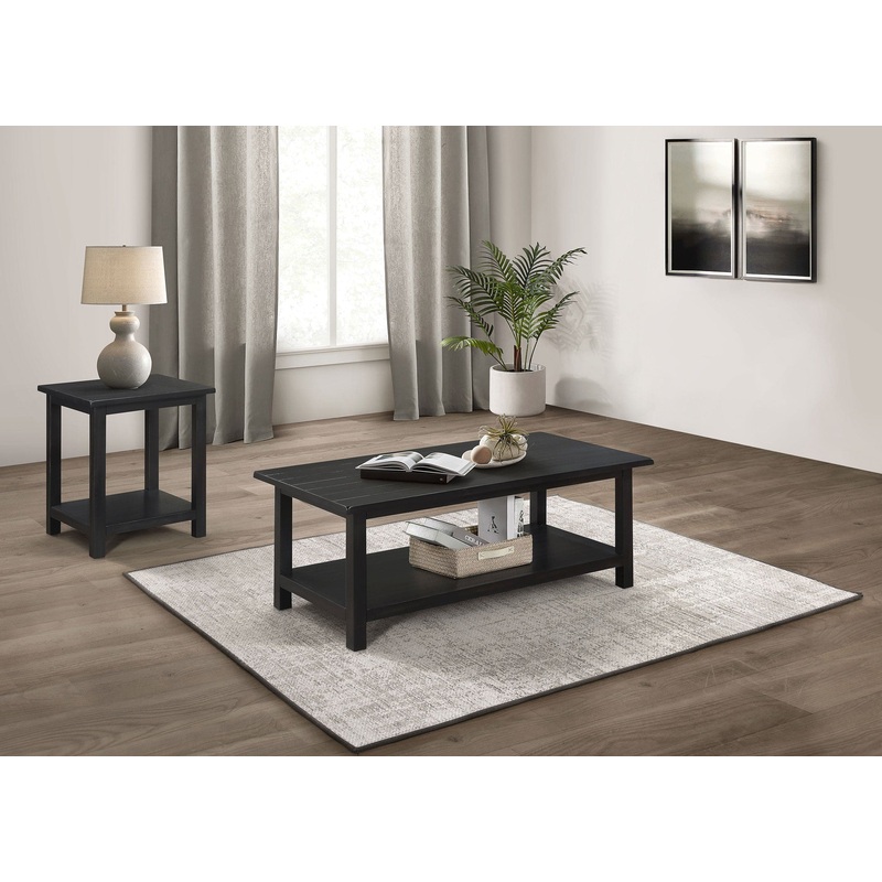 Payne 2-piece Coffee and End Table Set Distressed Java