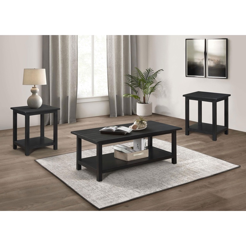 Payne 3-piece Coffee and End Table Set Distressed Java