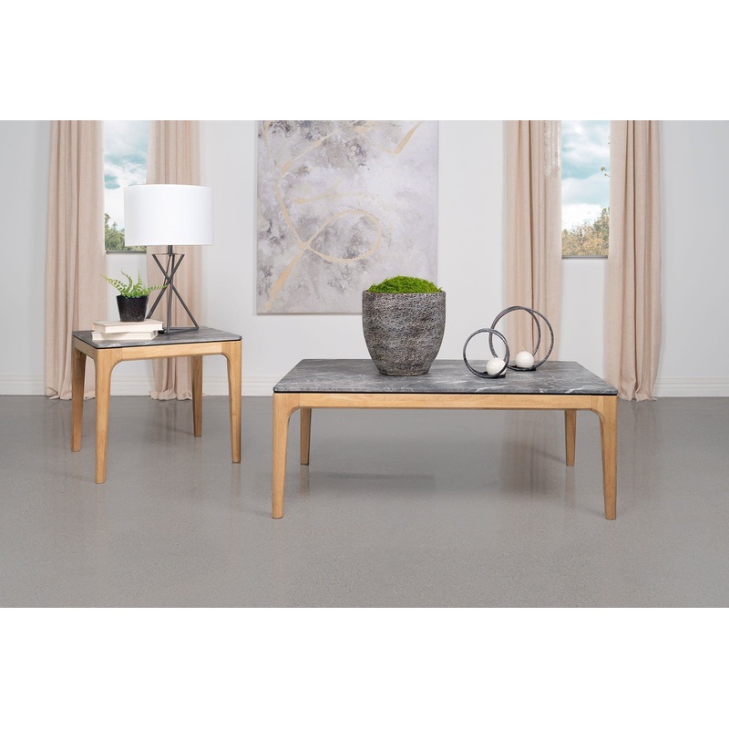 Polaris 2-piece SmartTop Coffee and End Table Set Grey