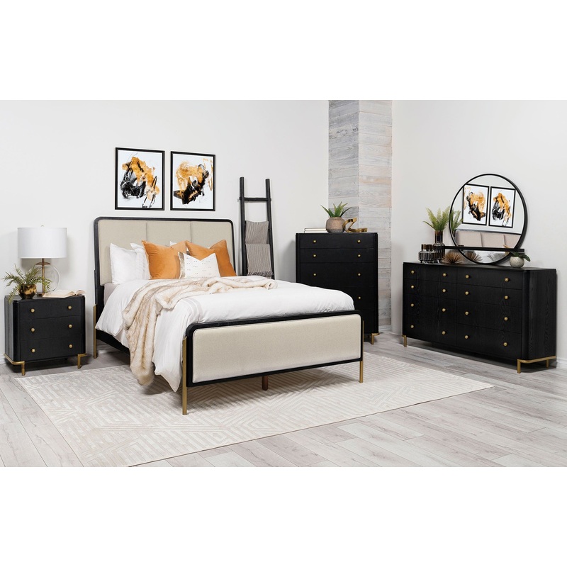 Arini 5-piece California King Bedroom Set Cream and Black