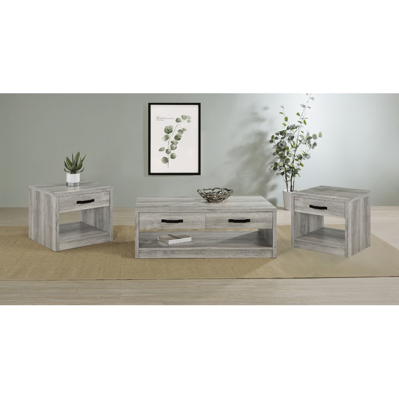 Felix 3-piece Coffee and End Table Set Grey Driftwood