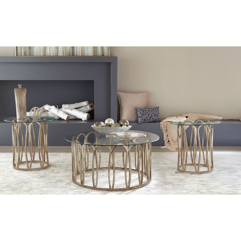 Monett 3-piece Coffee and End Table Set Chocolate Chrome