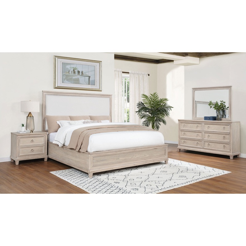 Pembroke 4-piece Eastern King Bedroom Set Washed Oak